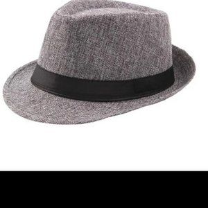 Mens Grey Summer Delysia King Hat Tweed Like Material 100% Polyester New No Tag